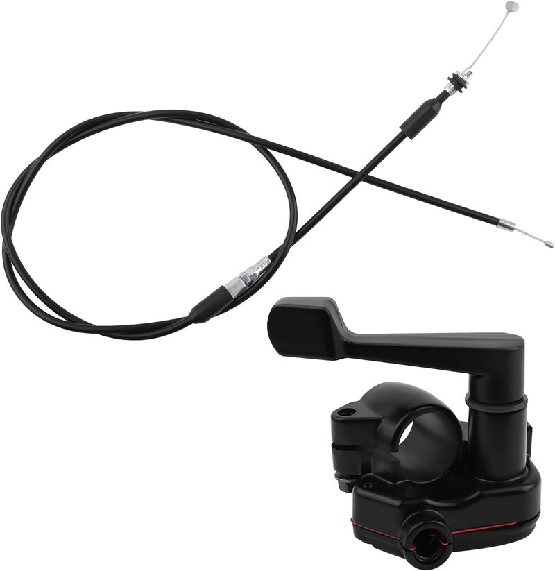 Stacool 7/8'' 22mm Thumb Throttle Kit with Throttle Cable,Aluminum Motorcycle/Mini Bike Throttle Cable Replacement,Universal Motorcycle Accessories for 50-250cc ATV Bike - Image 1